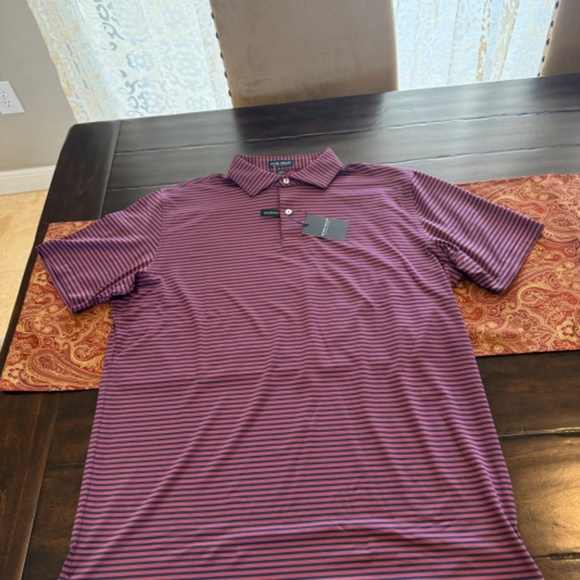 Peter Millar Men's Large Navy Sawyer Performance Jersey Polo MSRP $115 - Picture 5 of 9